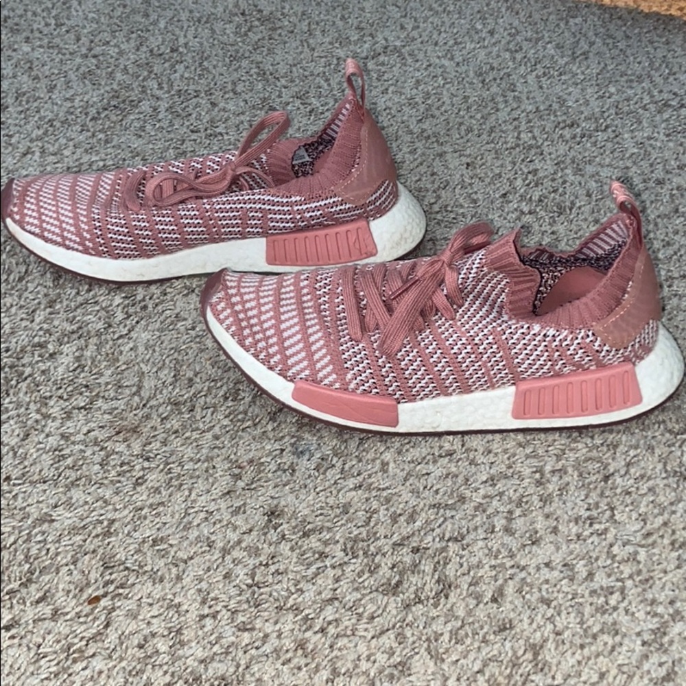 pink and white Adidas Running shoes!